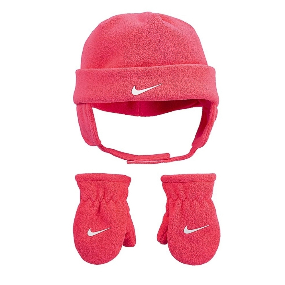 3 For $30. Nike Artic fleece chin strap hat and mittens